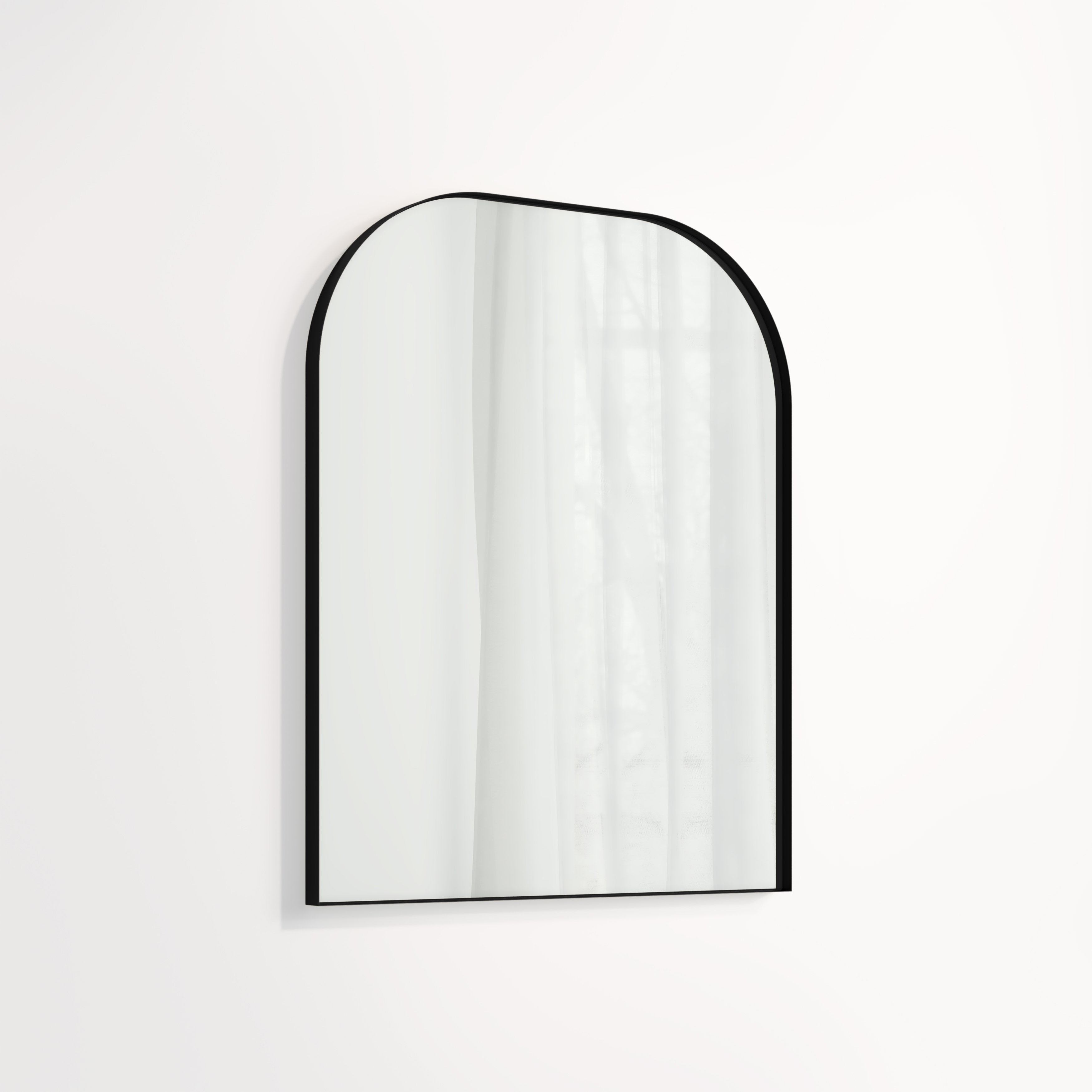 Arch Wall Mirror 600 x 750mm - Matte Black - ABI Interiors UK
